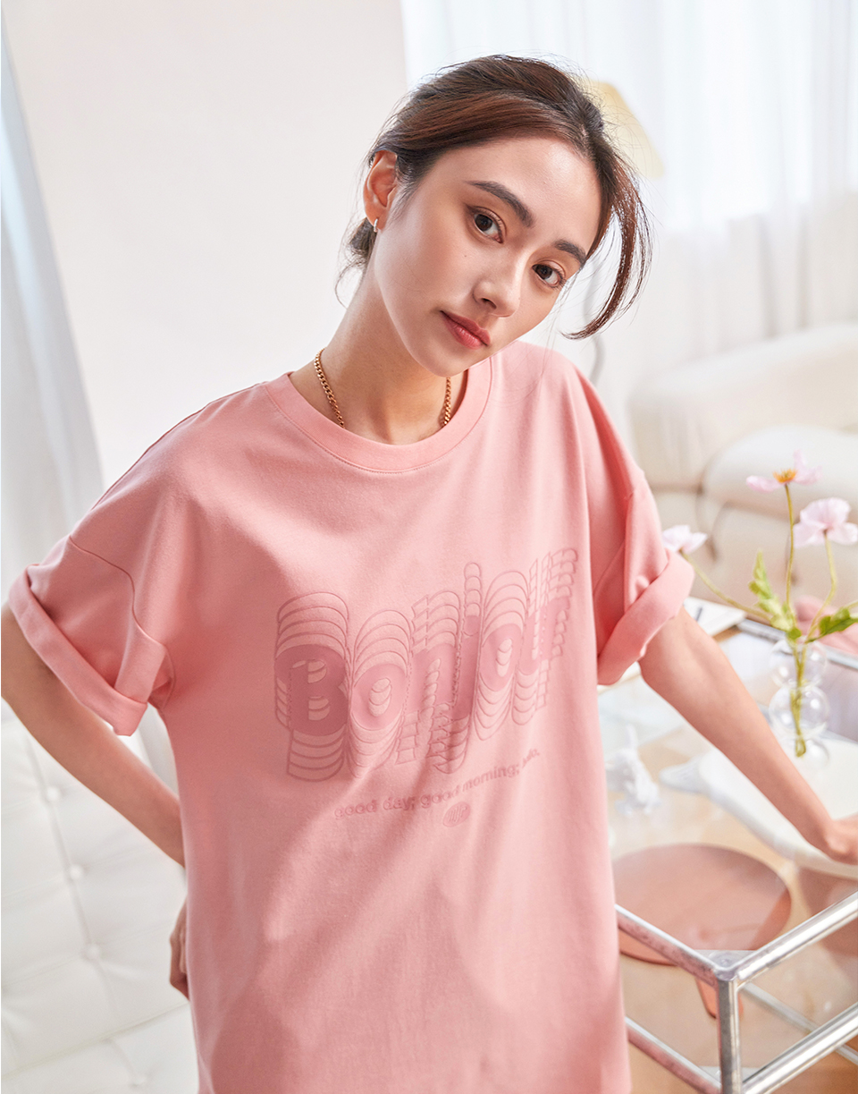 bonjour疊層四色厚膠短TEE