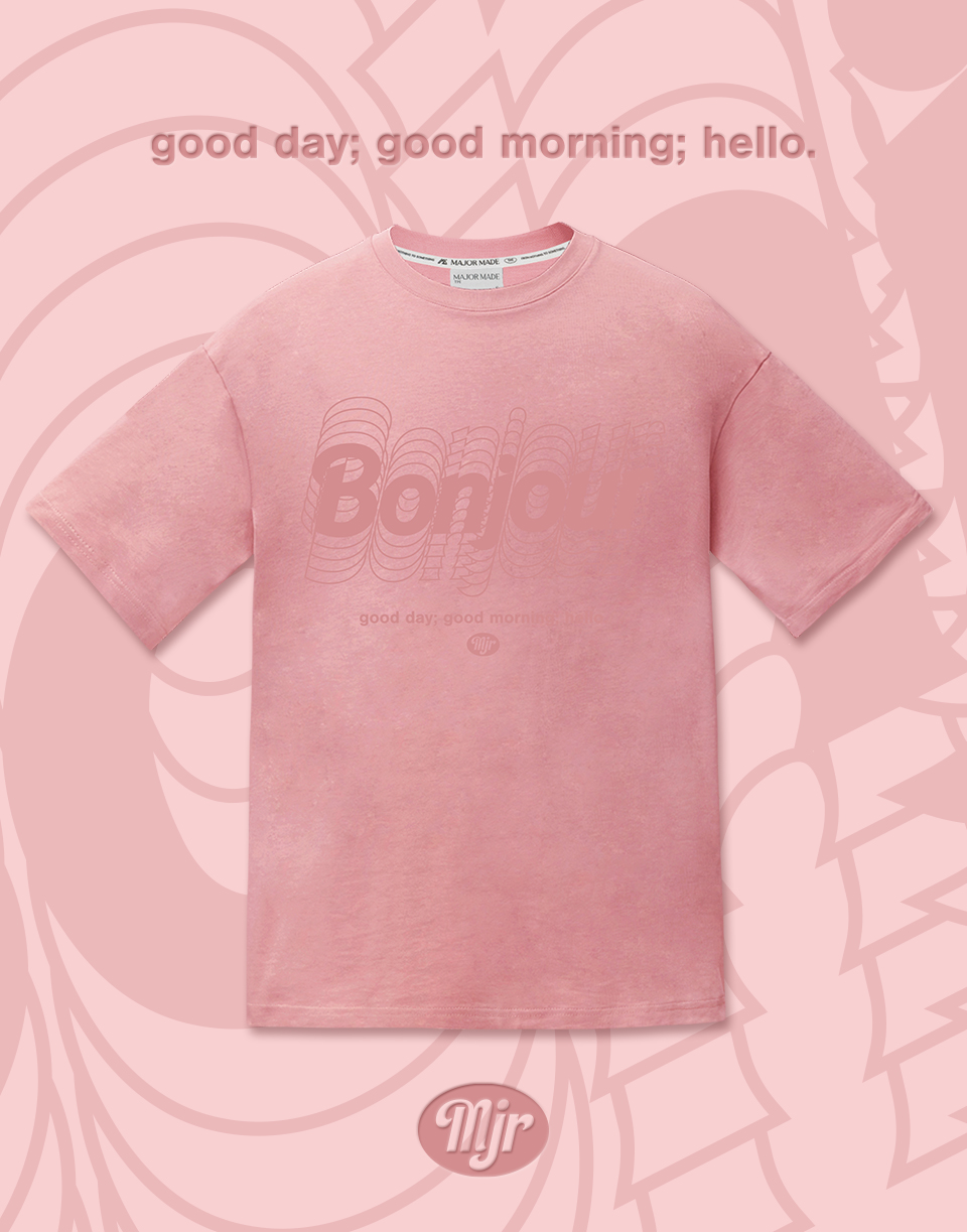 bonjour疊層四色厚膠短TEE