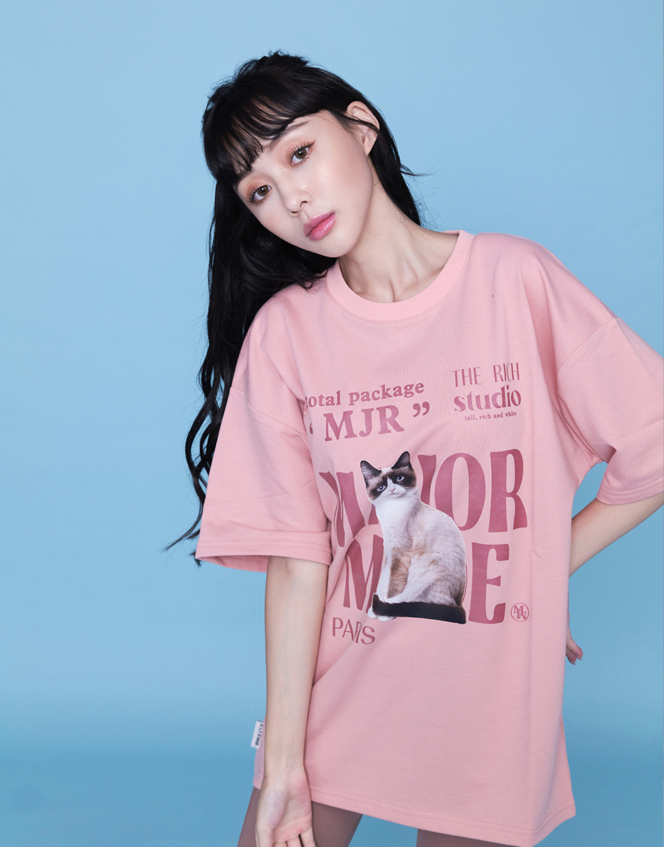 可愛有錢貓喵短TEE