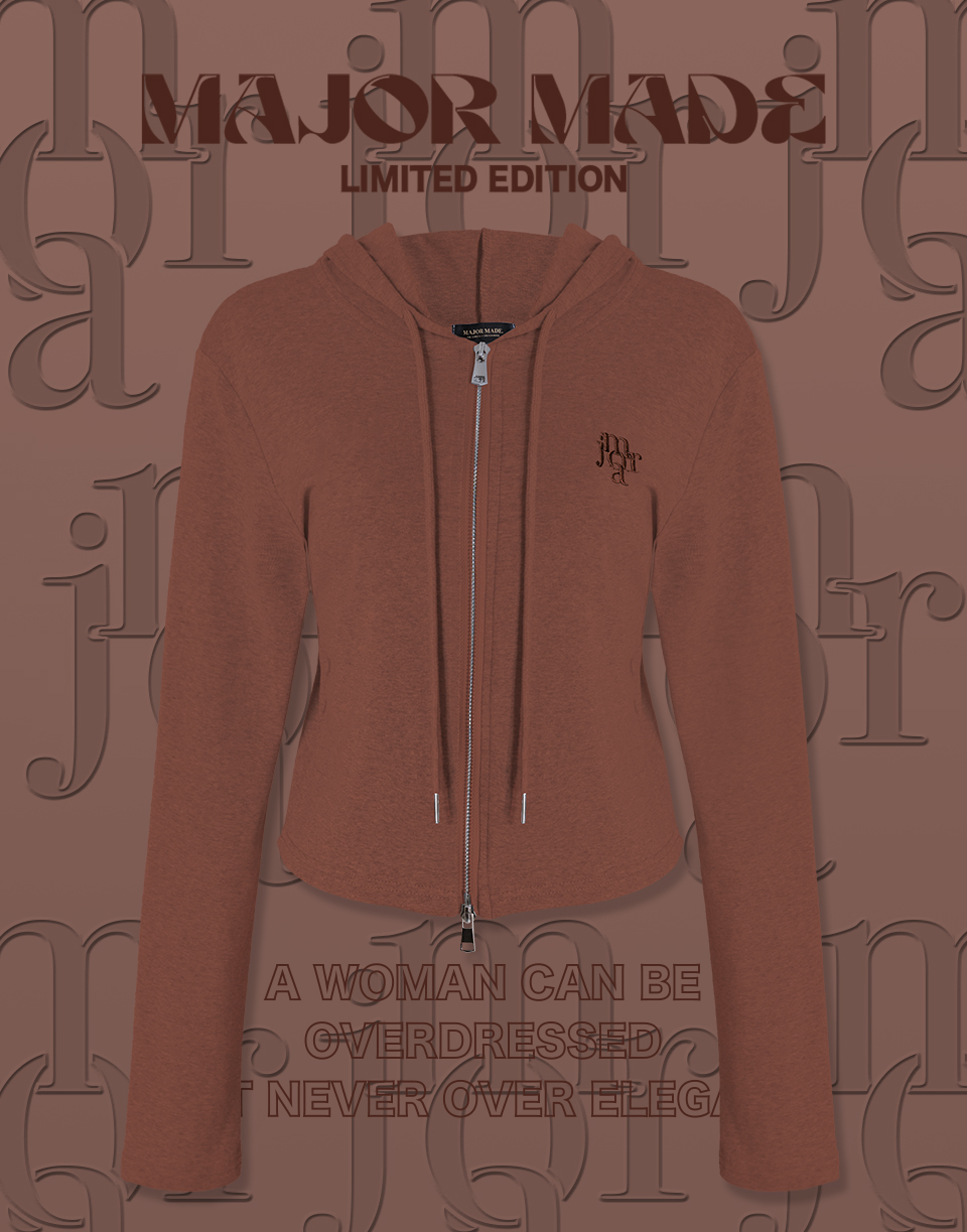 刺繡雙拉鍊連帽小外套