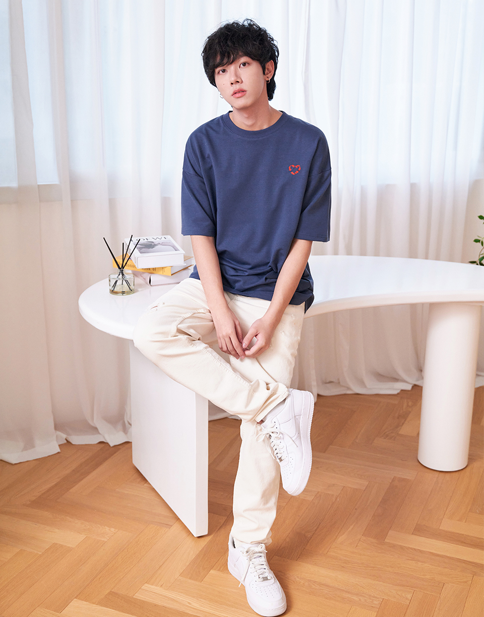 回收愛心厚版刺繡短TEE