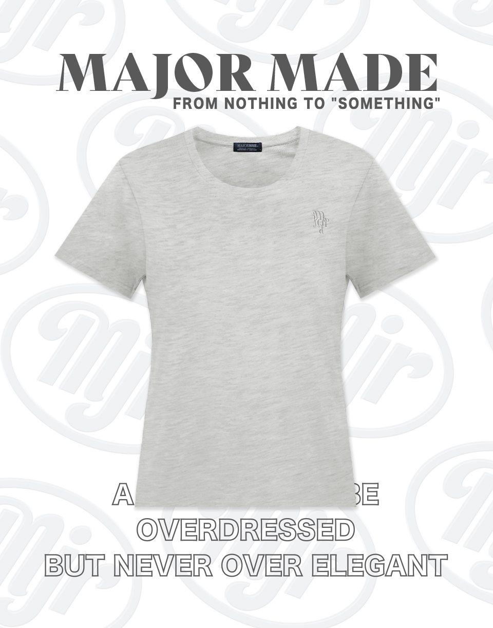 U領高質感鎖鍊字彈力短T