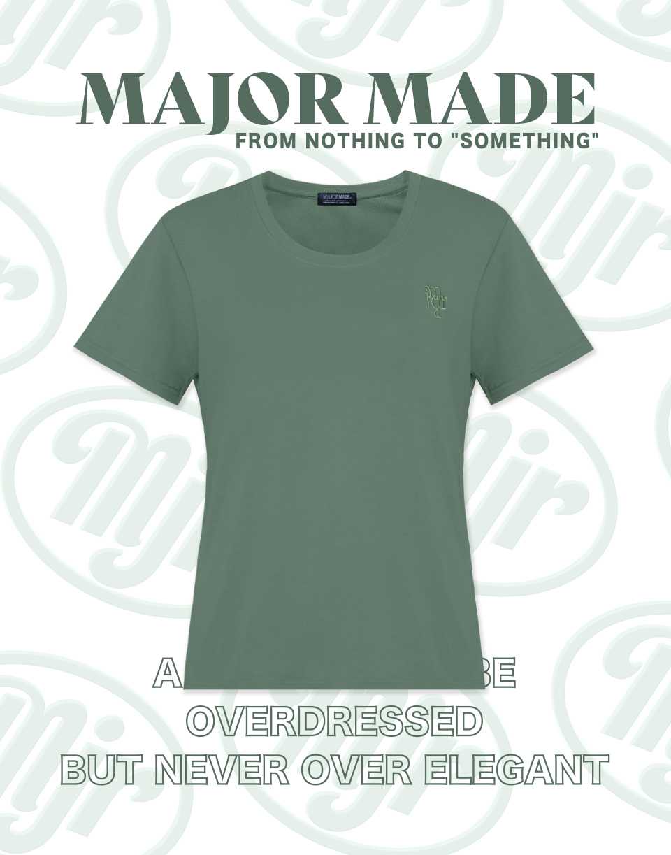 U領高質感鎖鍊字彈力短T