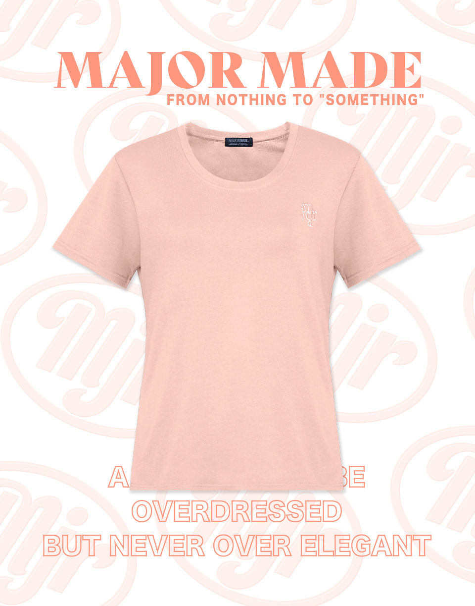 U領高質感鎖鍊字彈力短T