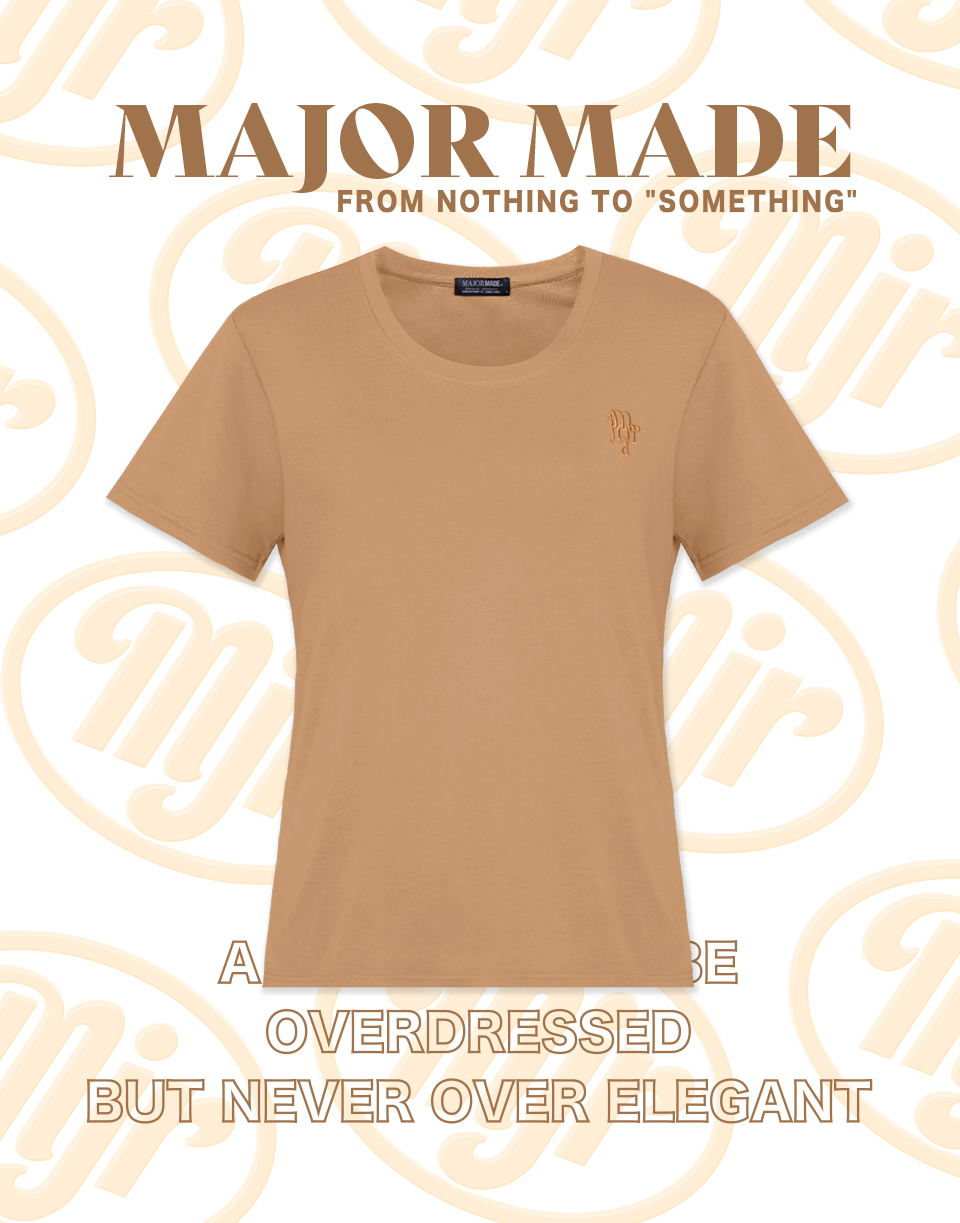 U領高質感鎖鍊字彈力短T