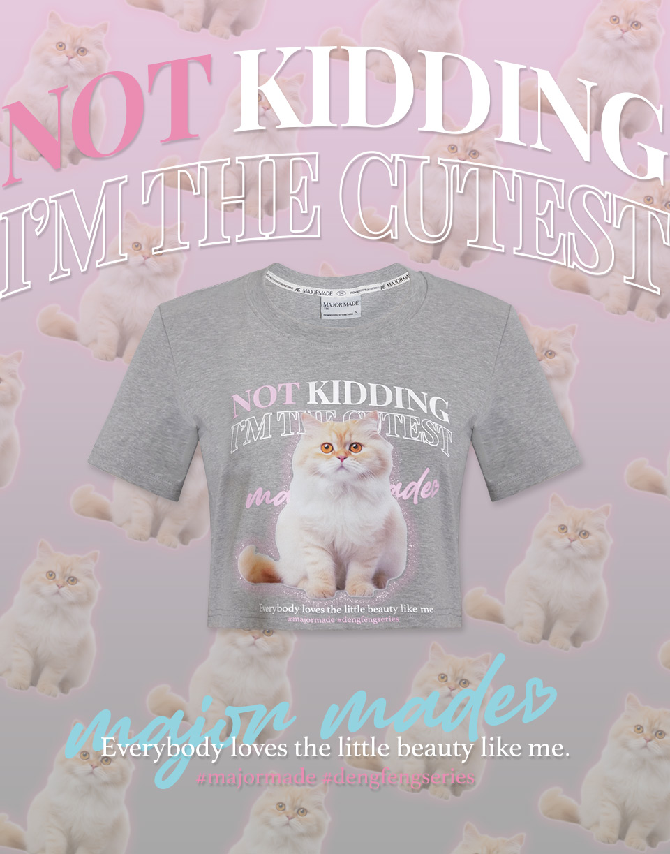 布偶貓貓合身小短版T