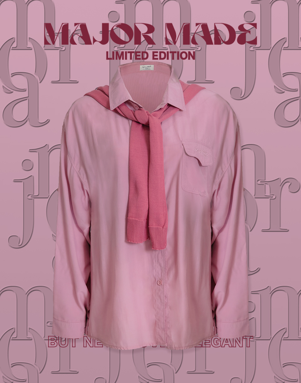 兩件式親膚刺繡披肩襯衫