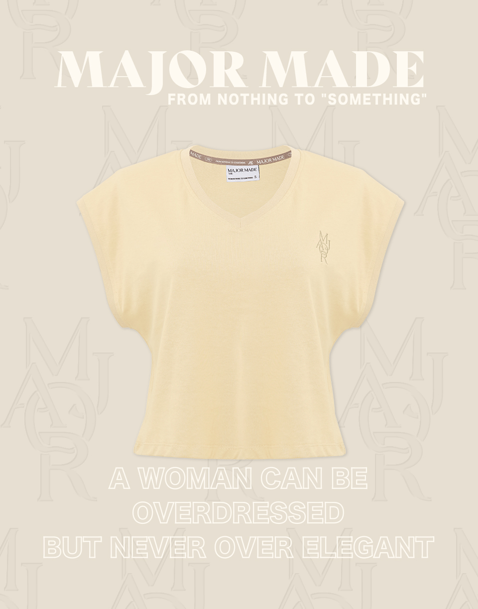 無袖V領刺繡上衣