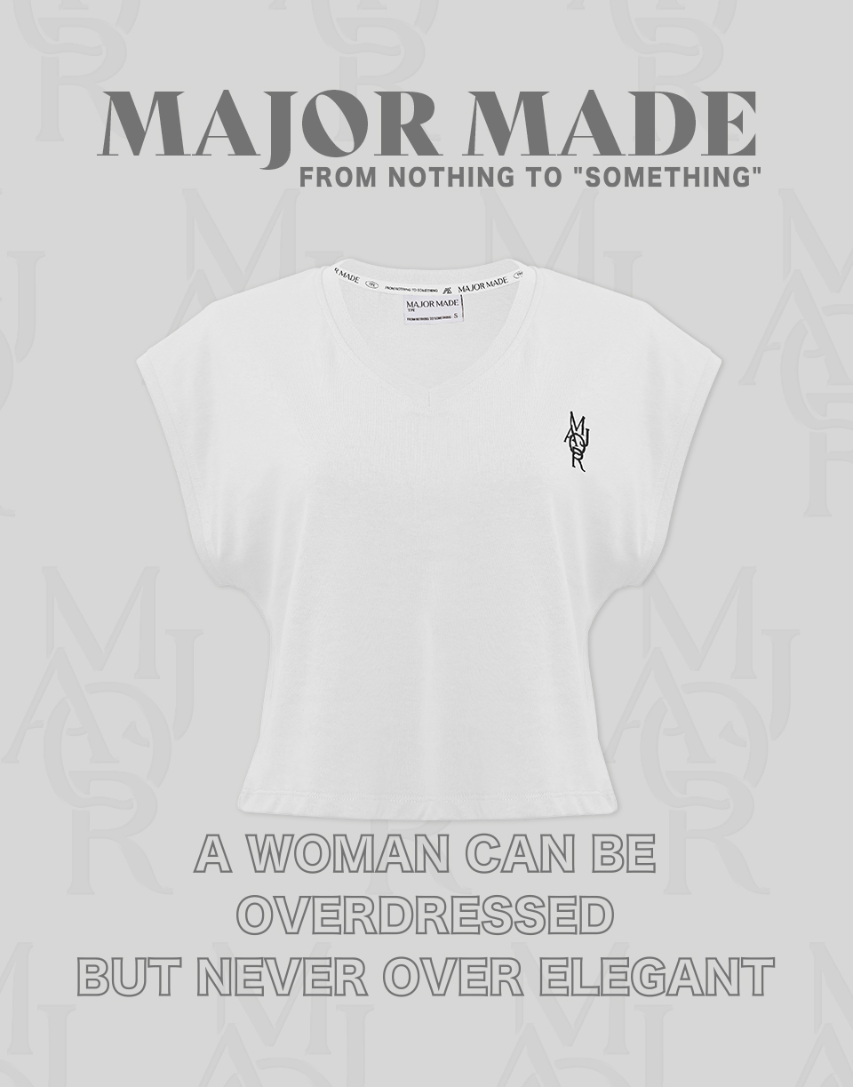 無袖V領刺繡上衣