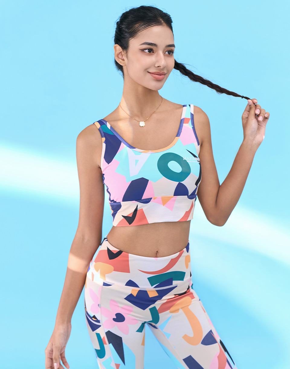 品牌塗鴉時髦雙U背心