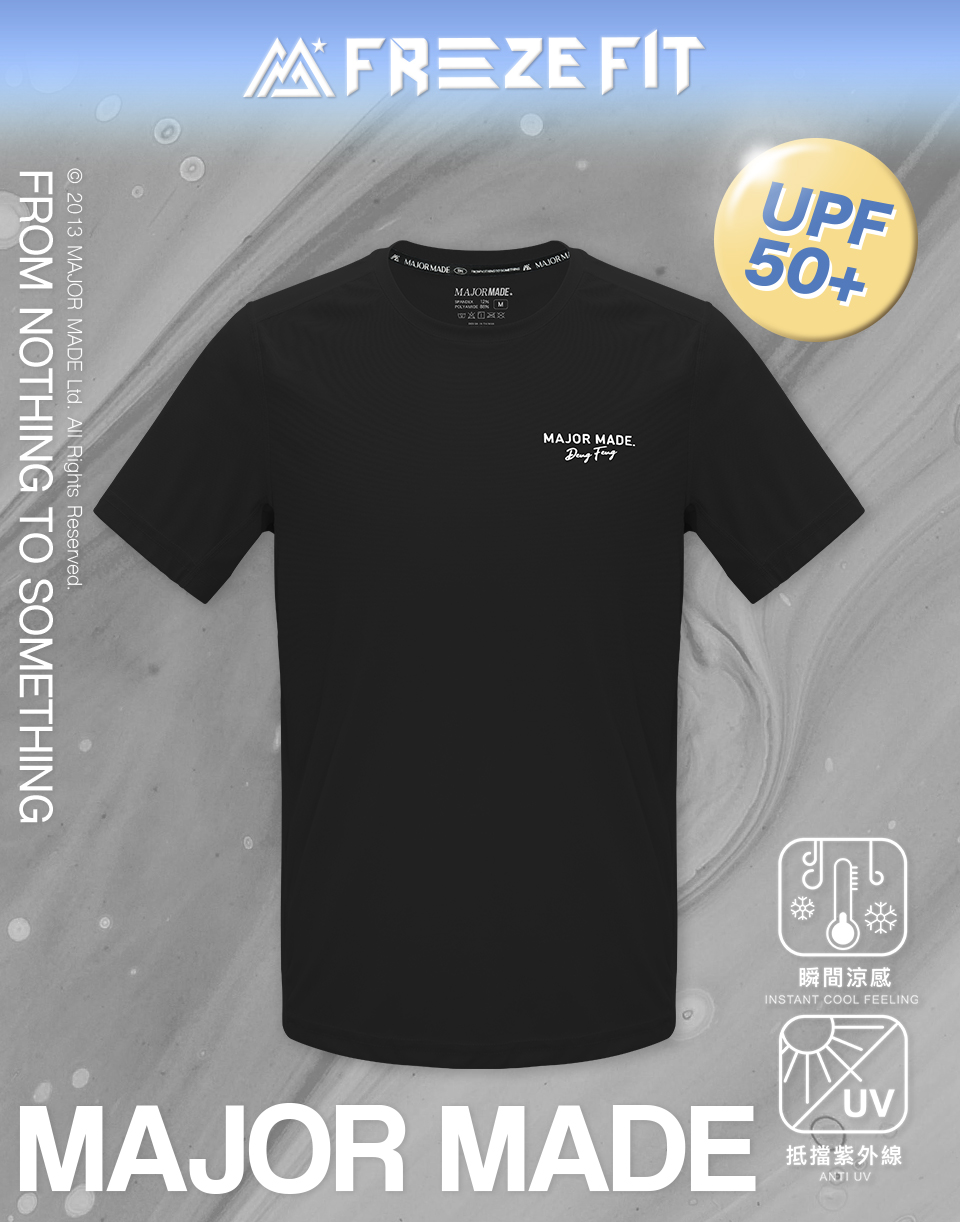 立體字母格狀透氣涼感T