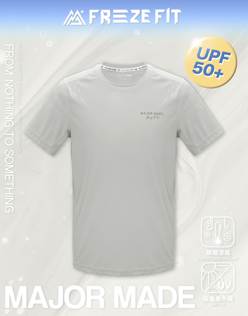 立體字母格狀透氣涼感T