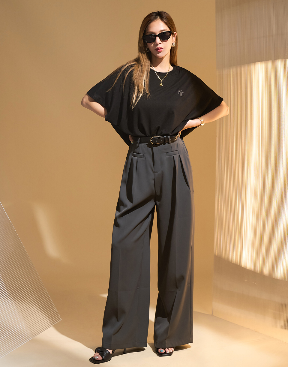 後開衩飛鼠袖短T