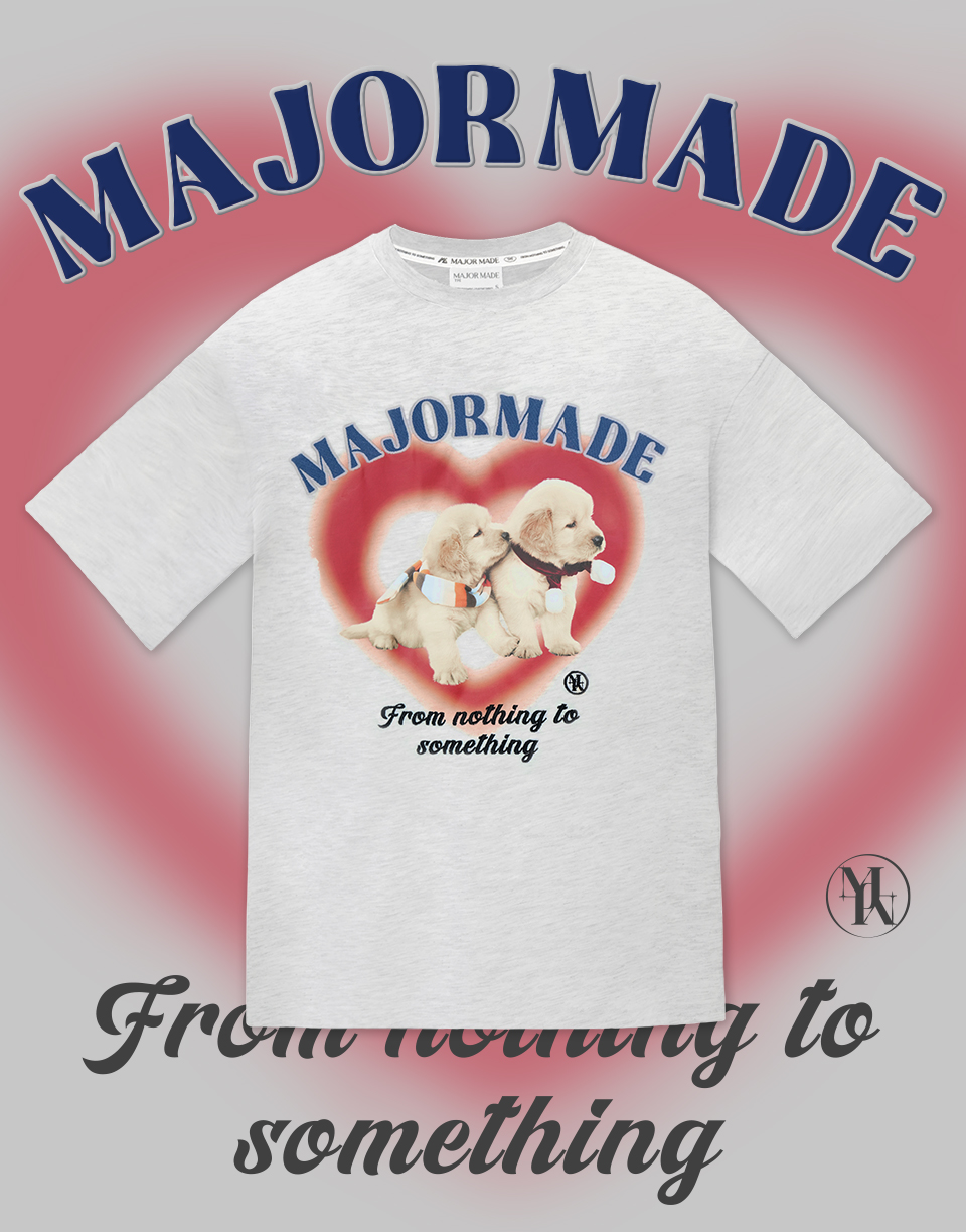 雙胞胎狗狗刺繡燙化短T