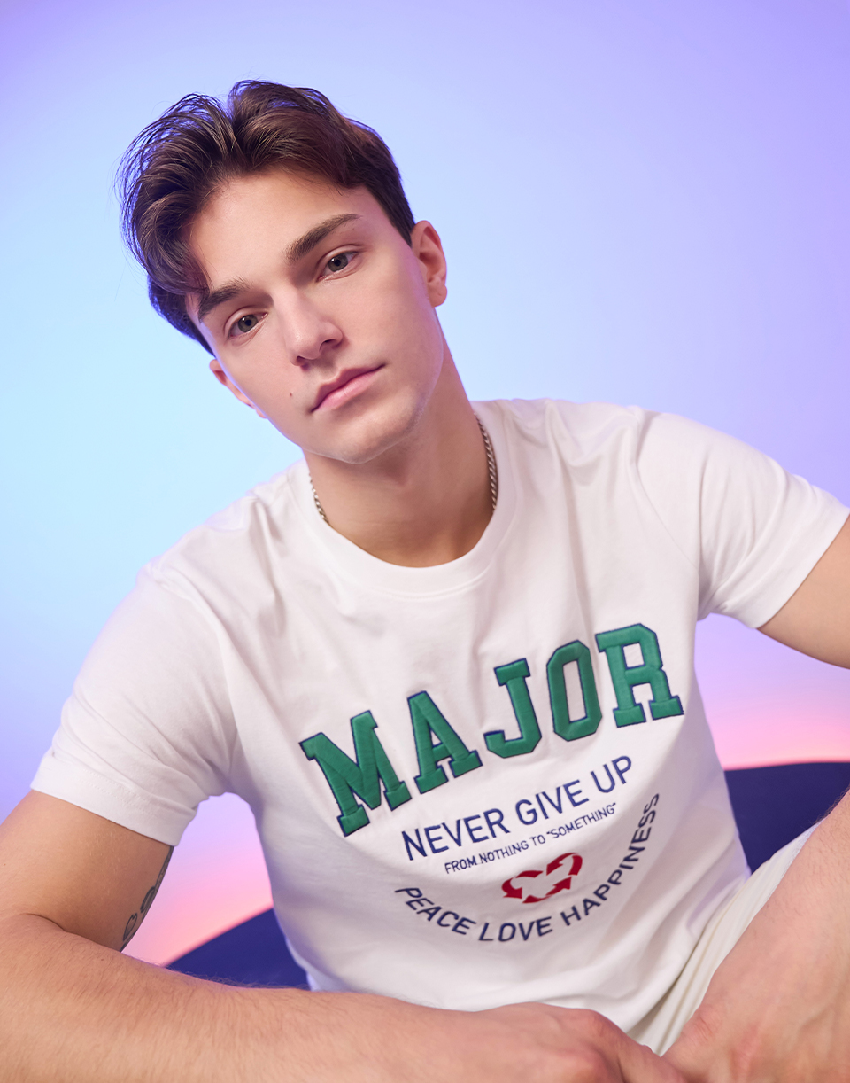 回收小愛心文字刺繡基本款T