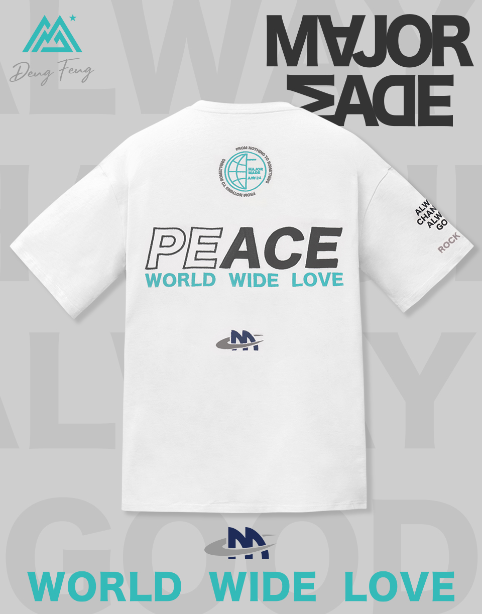 PEACE地球刺繡短TEE