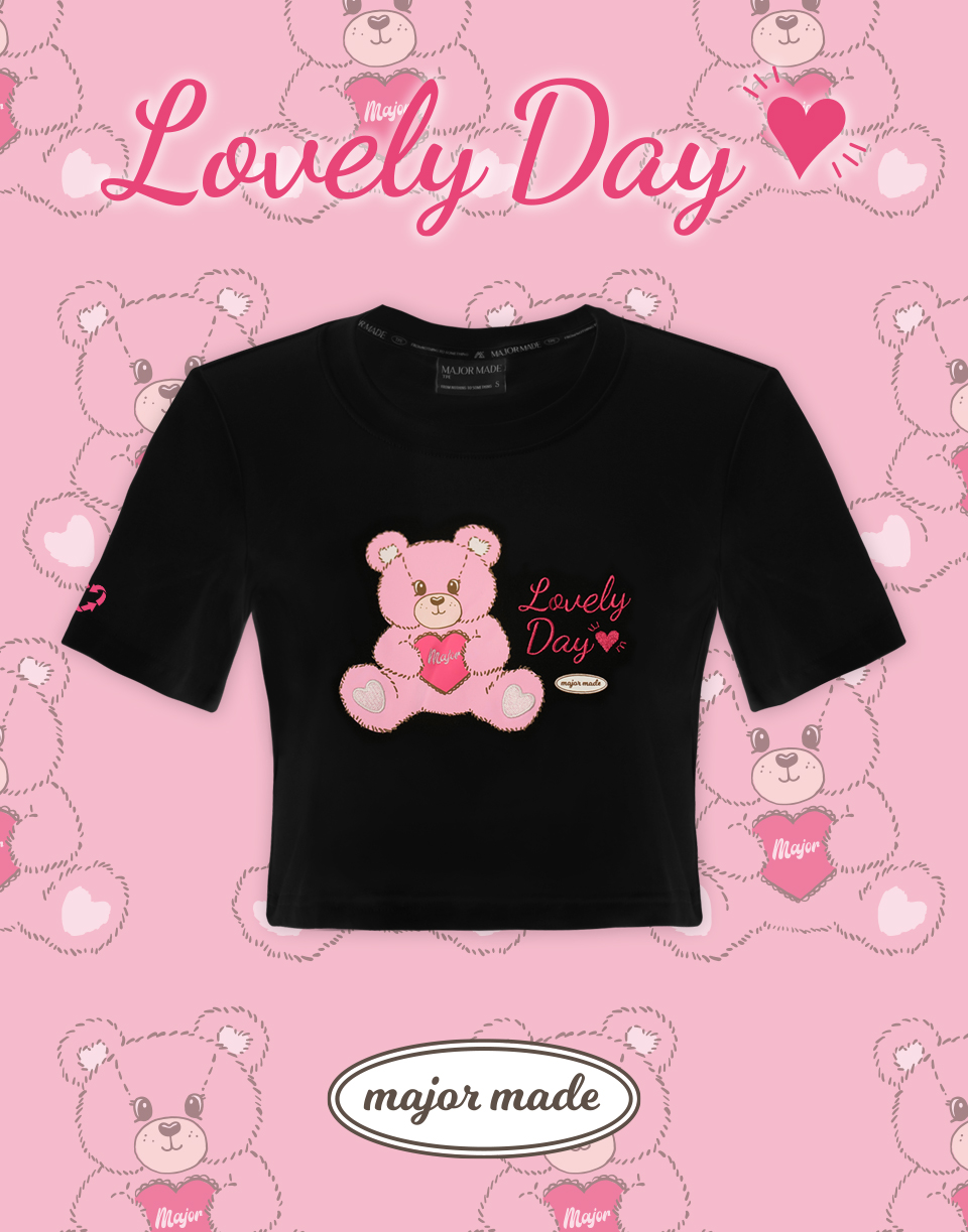 Q版登峰熊抱愛心短版T