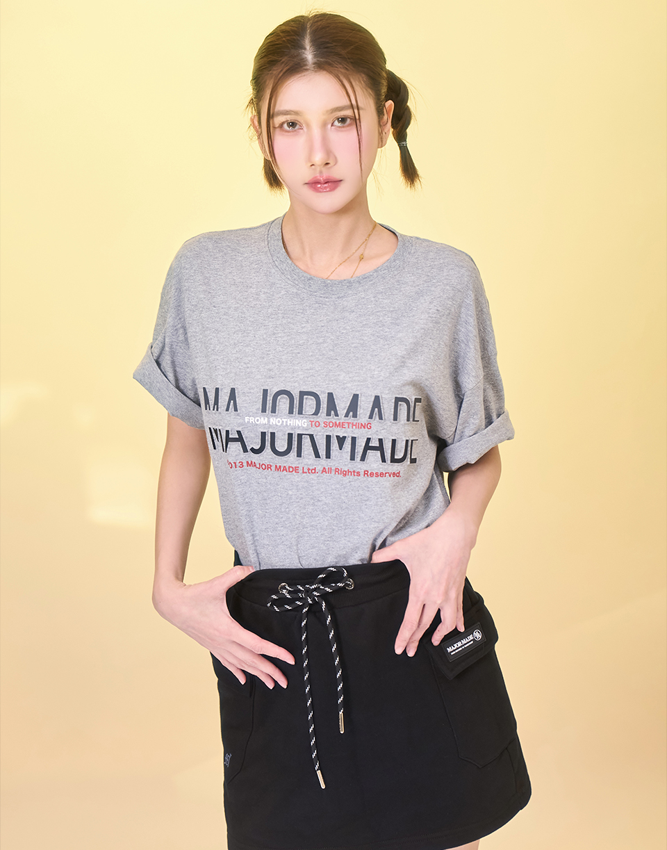 MAJOR分割凸膠壓印短T