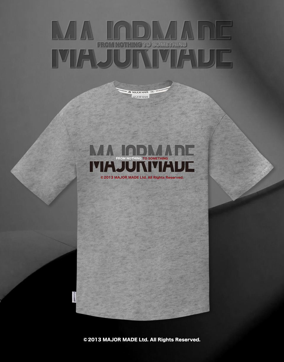 MAJOR分割凸膠壓印短T