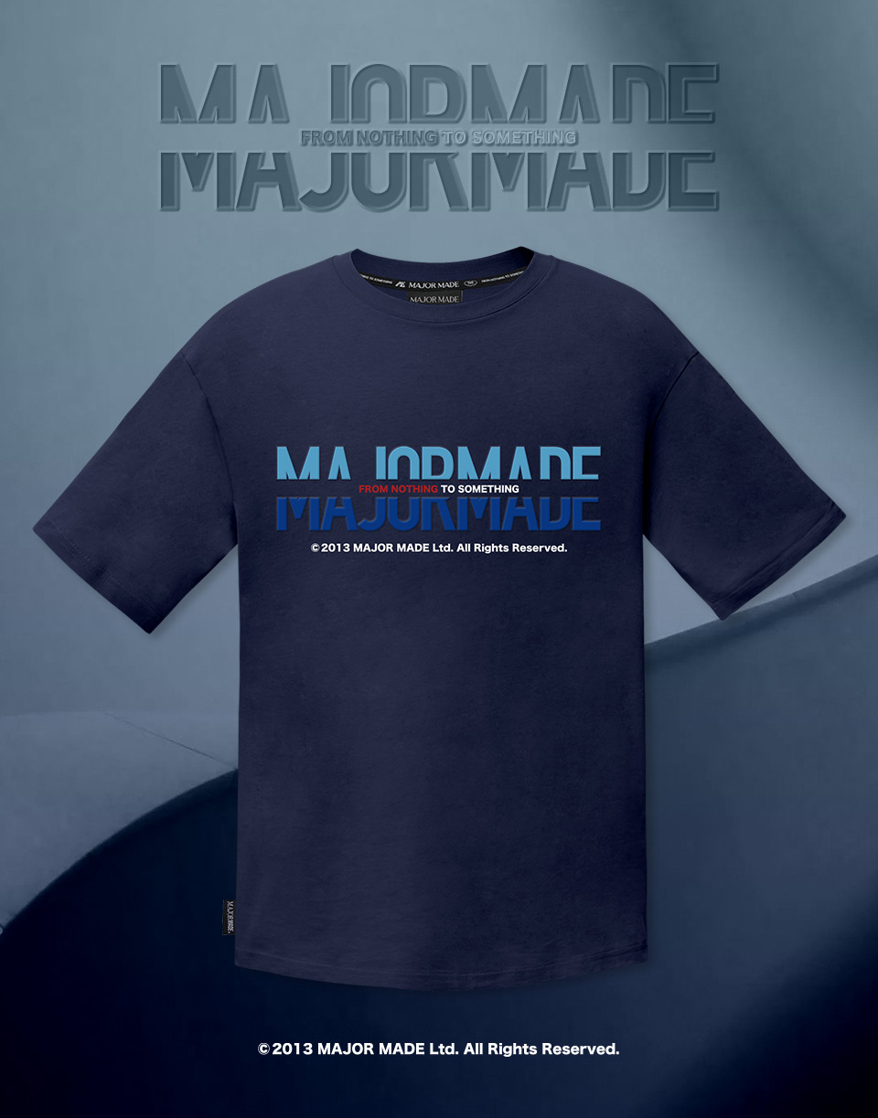 MAJOR分割凸膠壓印短T