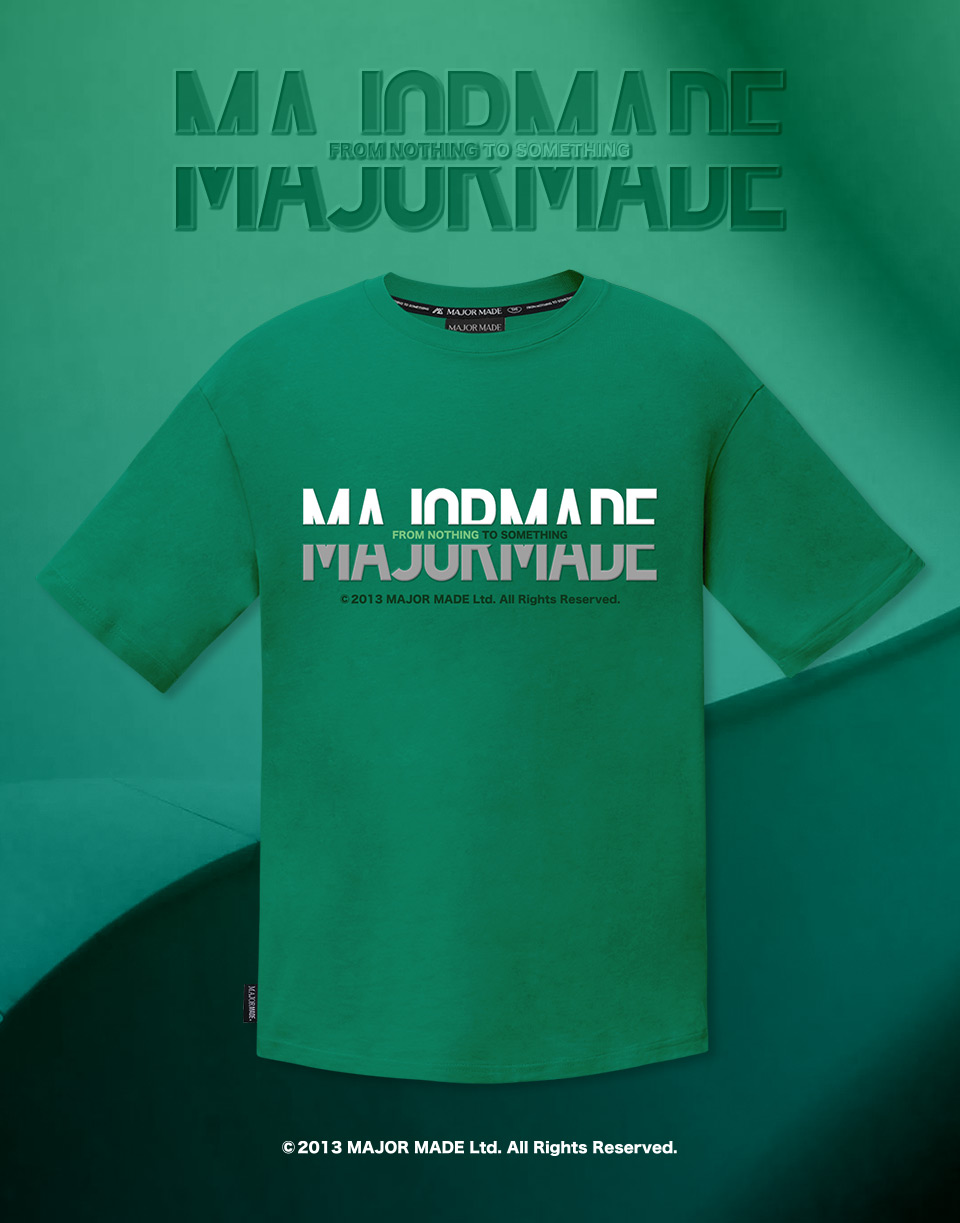 MAJOR分割凸膠壓印短T