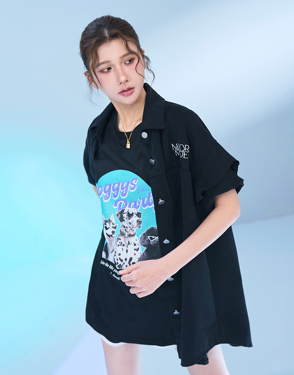 墨鏡酷炫狗狗短T