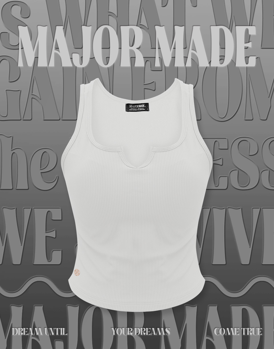 雙材質棉柔時髦彈力背心