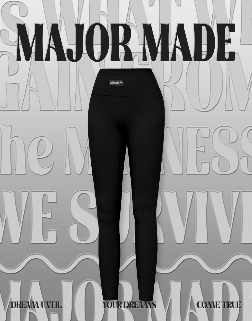 小標修身線條瑜珈褲