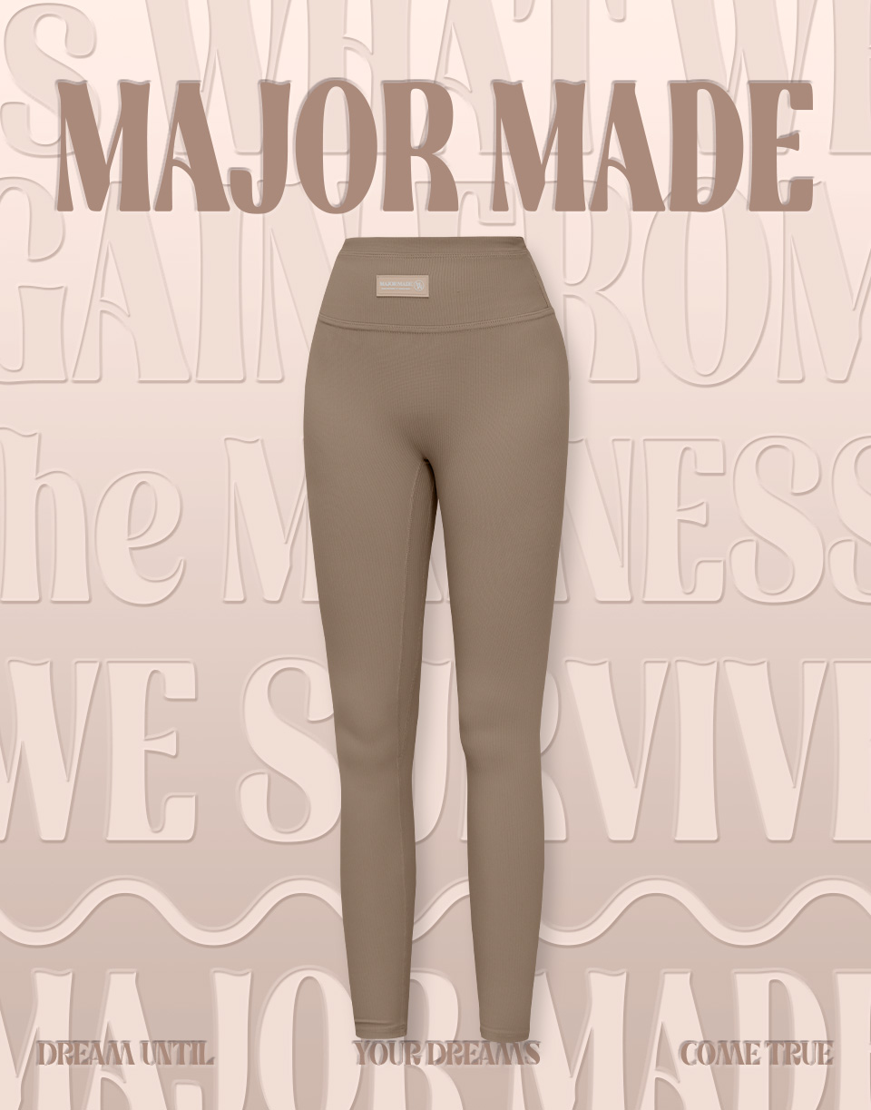 小標修身線條瑜珈褲