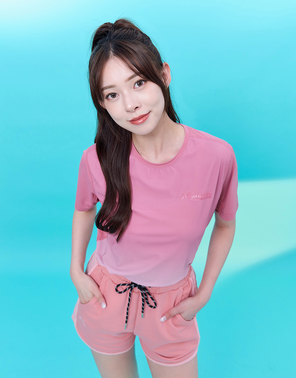 漸層透氣潮流涼感短T'