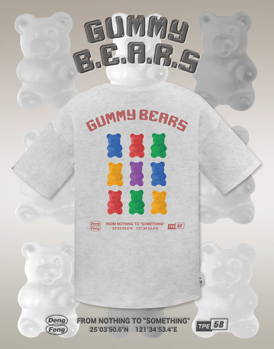 軟Q小熊九宮格棉短T