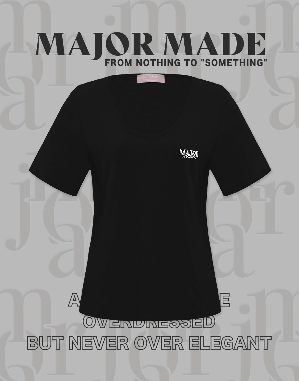 基本款竹節紋彈力短T