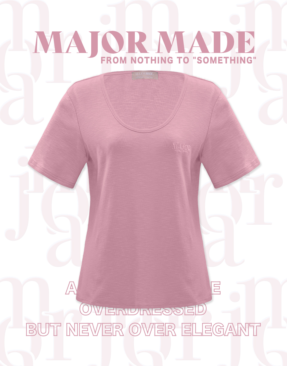 基本款竹節紋彈力短T