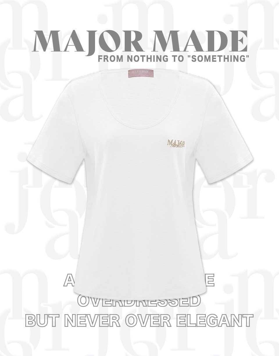 基本款竹節紋彈力短T