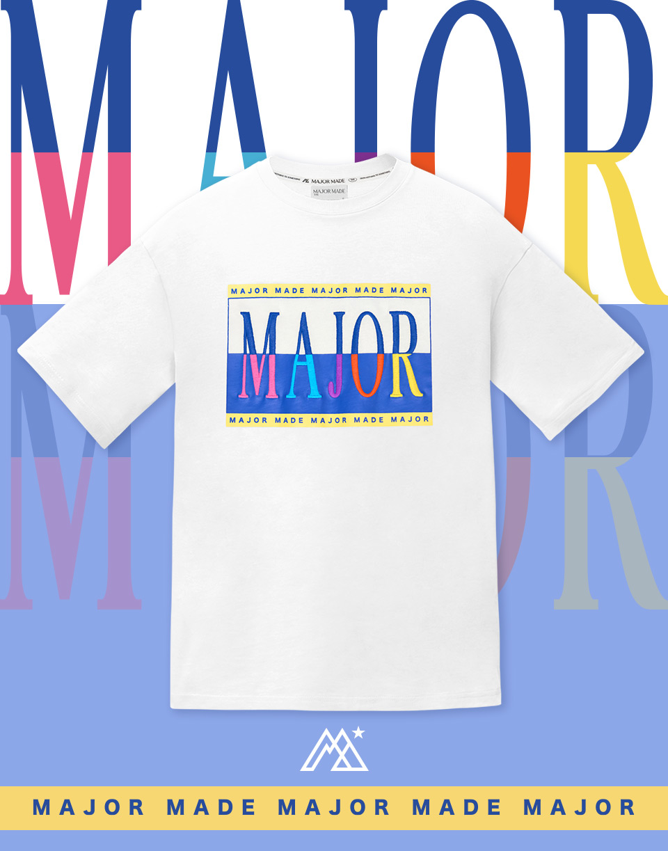 彩色水平切MAJOR短T