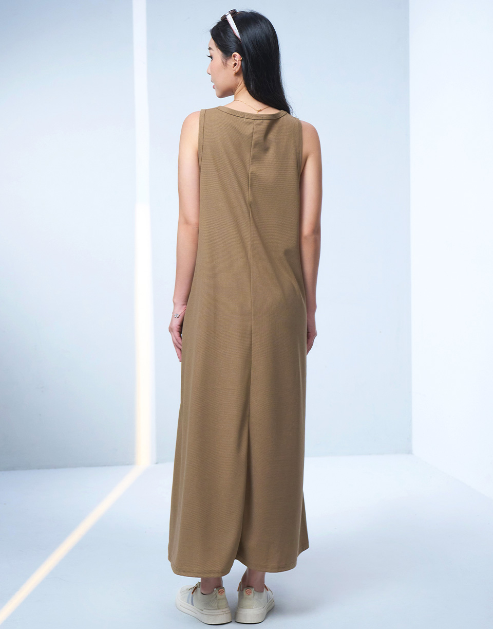 寬肩針織寬鬆洋裝