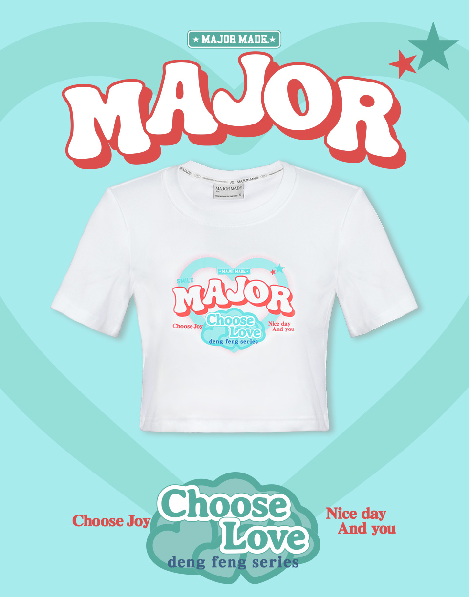 MAJOR愛心短版T