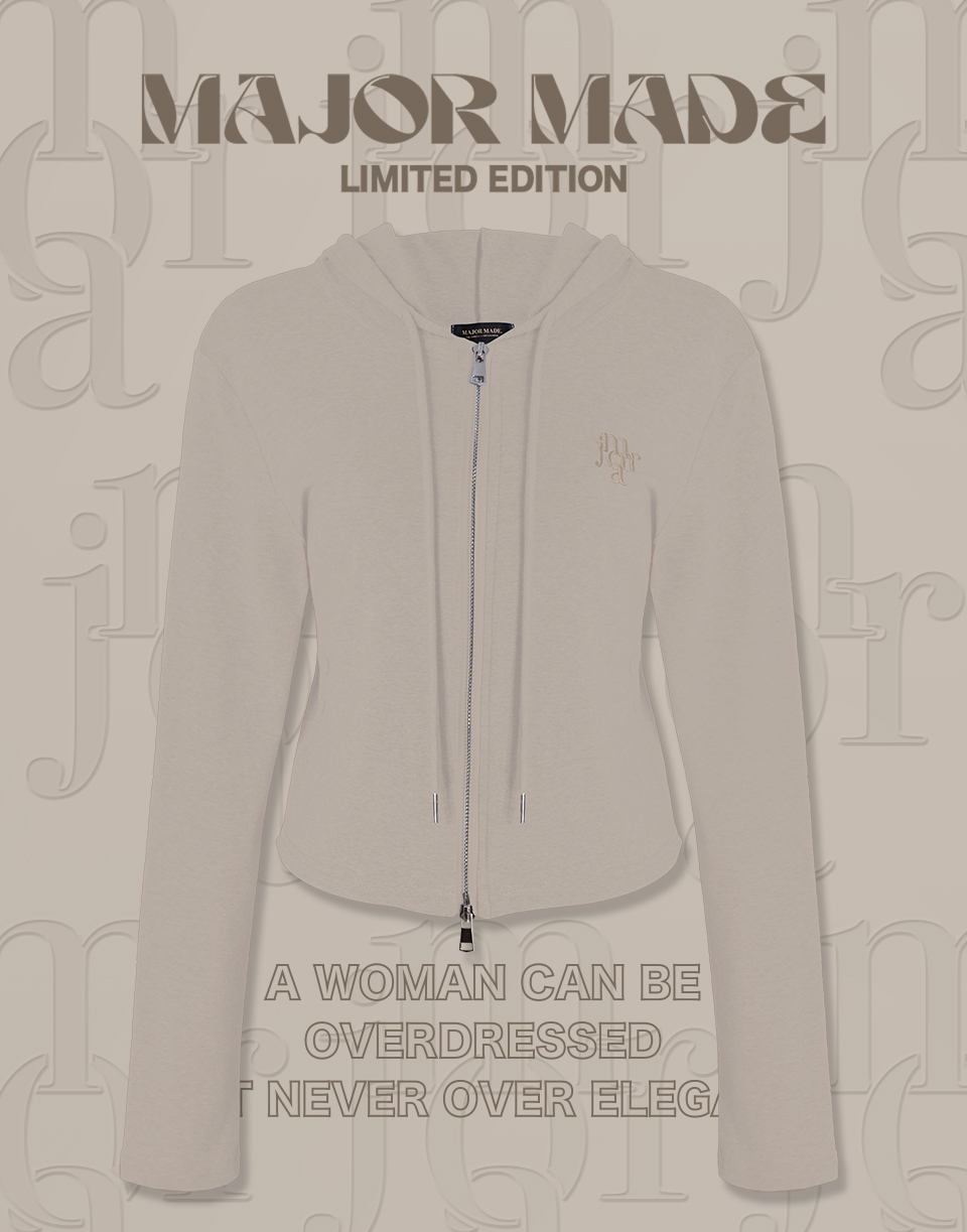 刺繡雙拉鍊連帽小外套