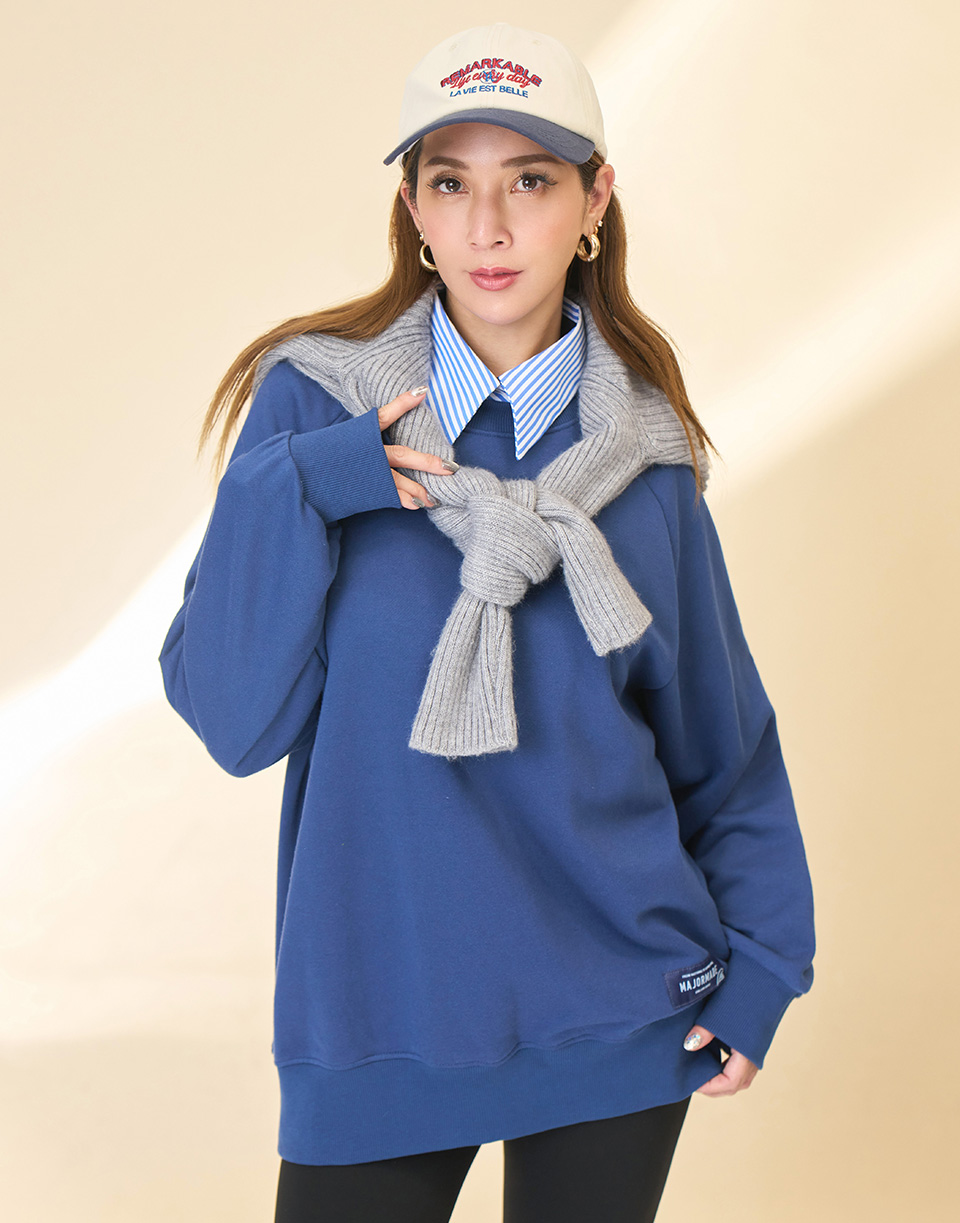 基本款織標多色大學T