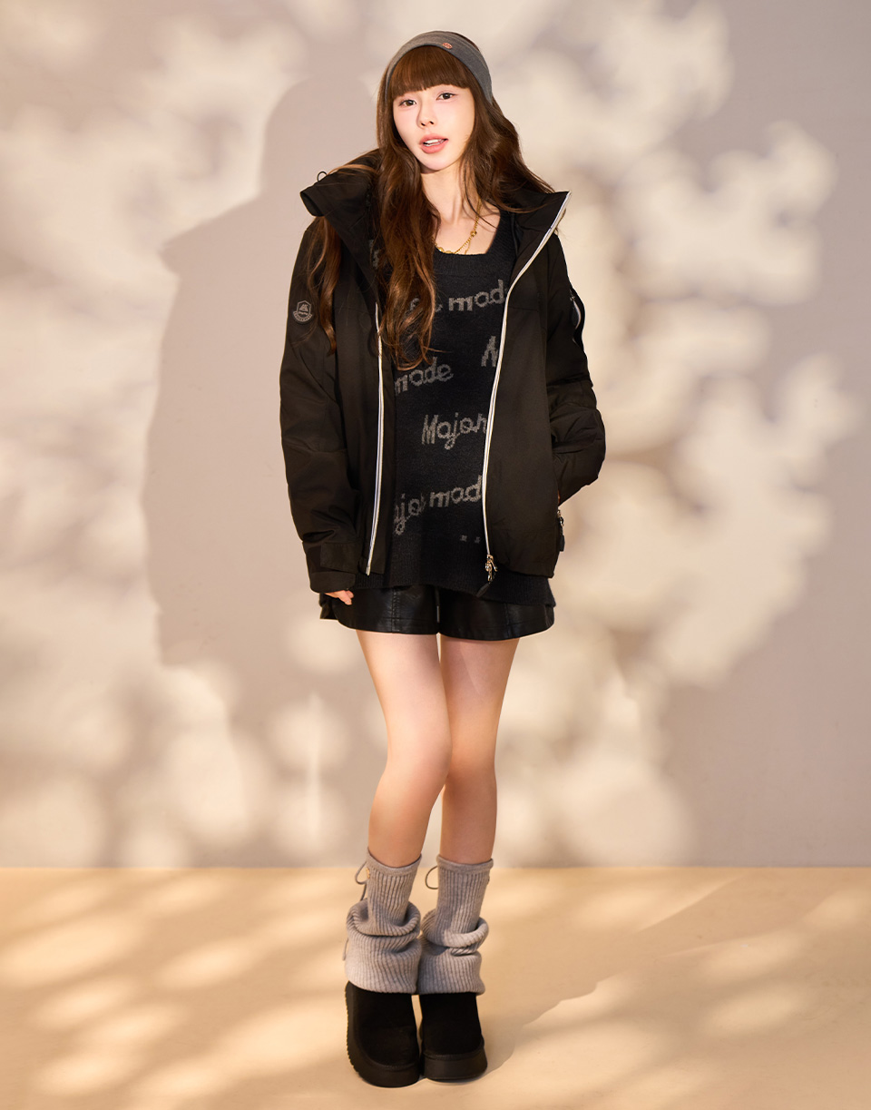 愛心金屬標側綁帶襪套