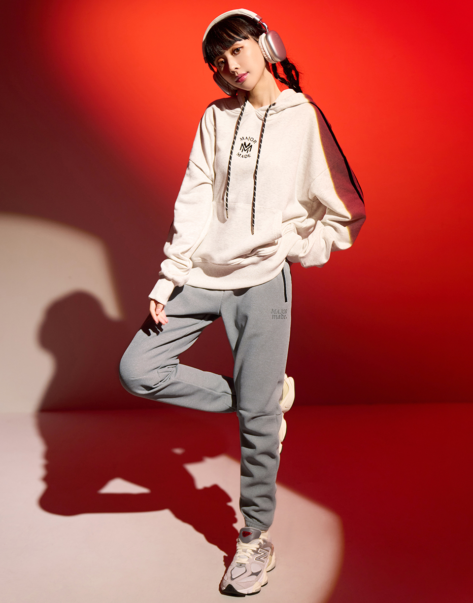 登峰細絨威化織紋縮口褲