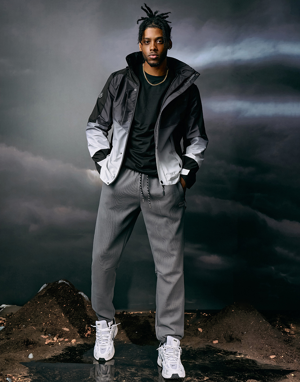 登峰細絨威化織紋縮口褲