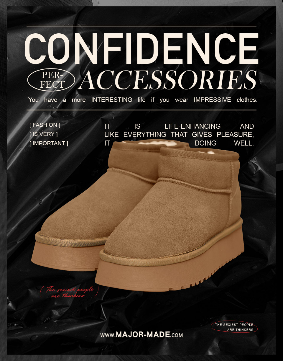 厚絨毛短筒厚底雪靴