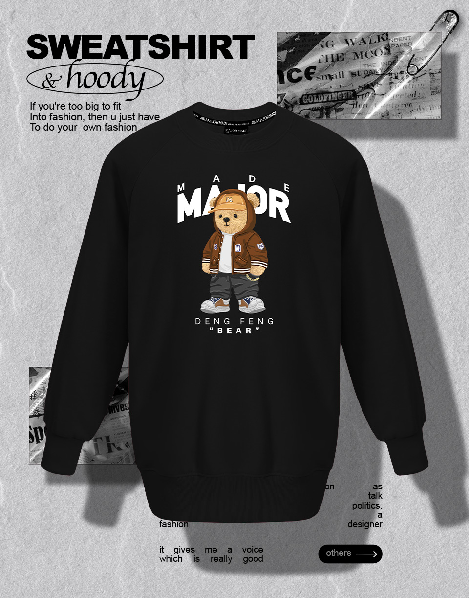 HIPHOP風登峰小熊大學T