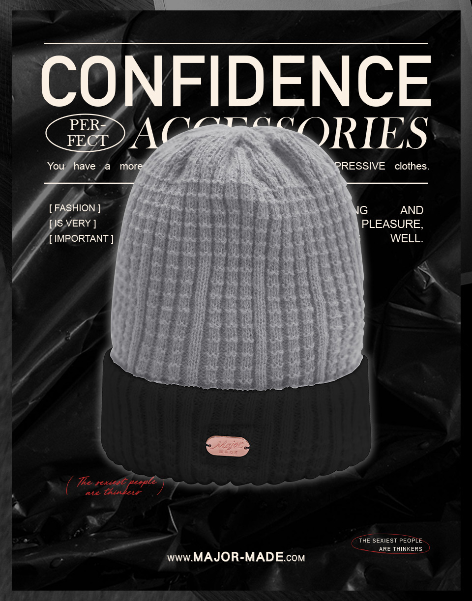 雙面戴小標毛帽