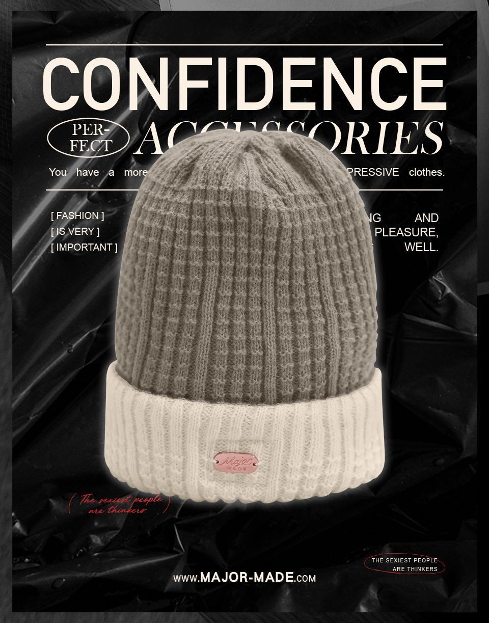 雙面戴小標毛帽