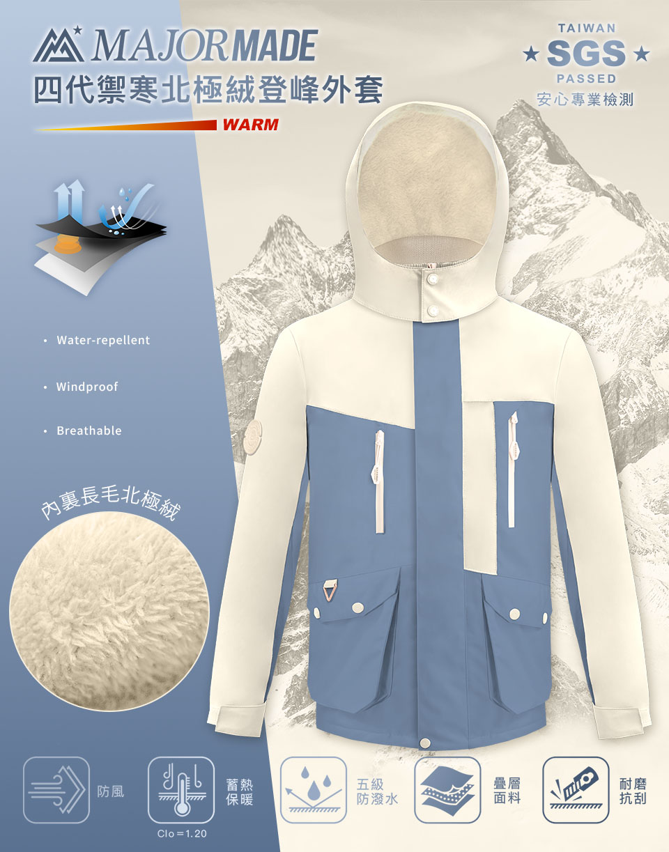 四代禦寒北極絨登峰外套