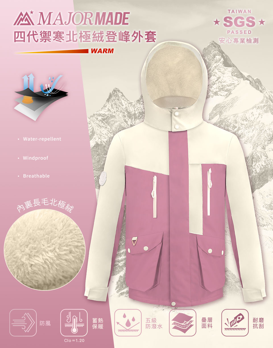四代禦寒北極絨登峰外套