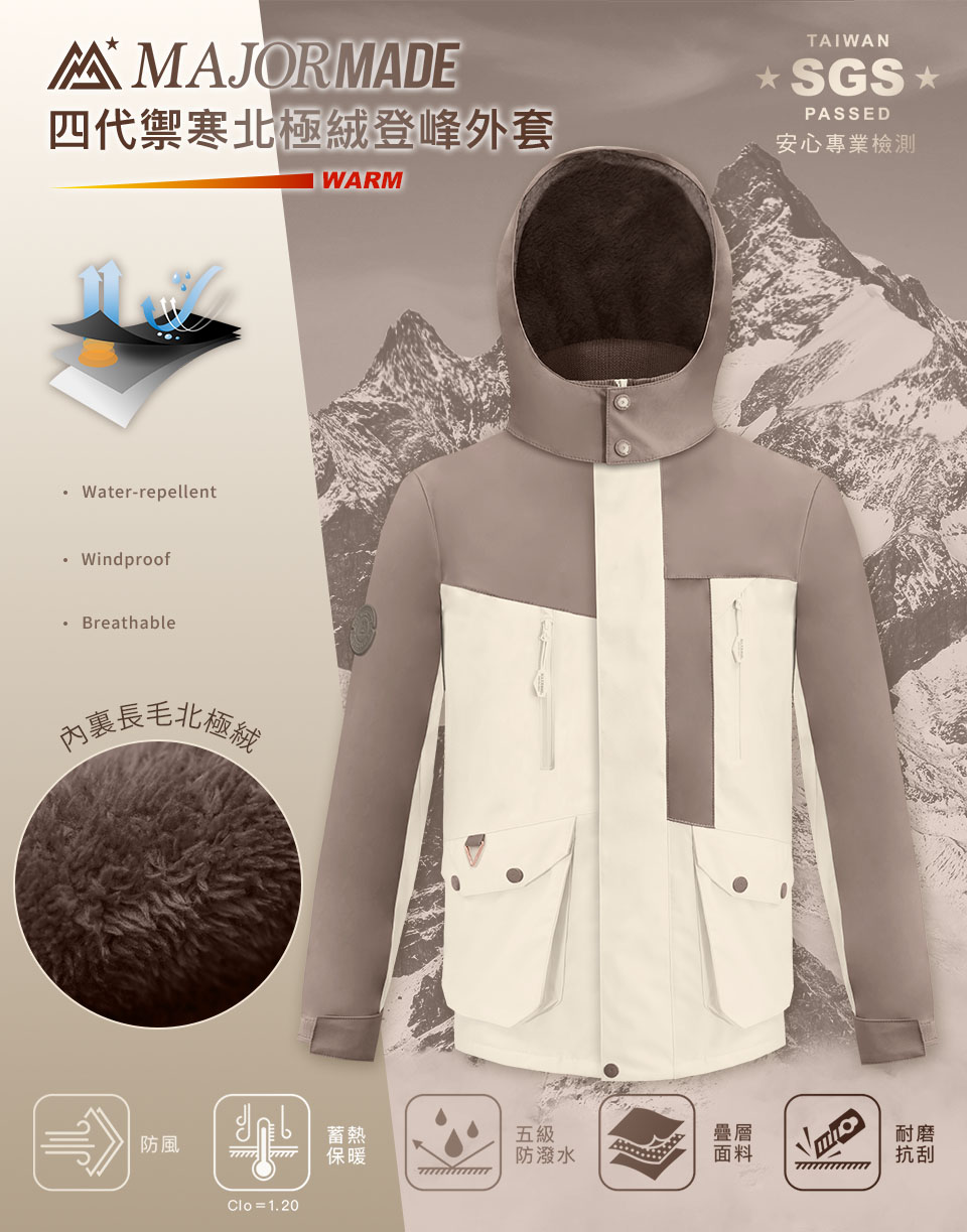 四代禦寒北極絨登峰外套