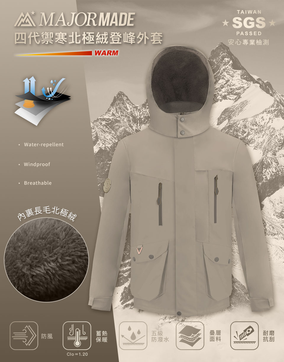 四代禦寒北極絨登峰外套